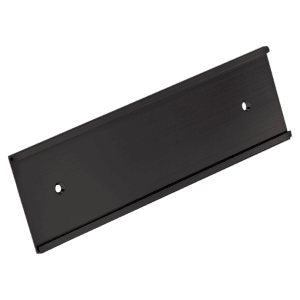 2" x 12" Matte black Aluminum Wall Bracket for 1/16" Plastic